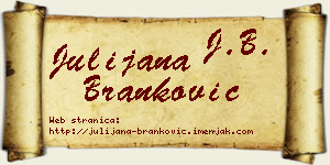 Julijana Branković vizit kartica